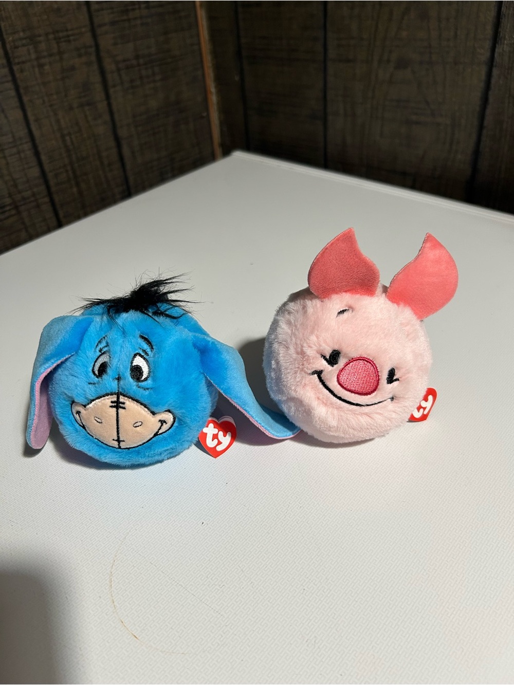 Piglet and Eeyore Winnie the Pooh Ty plush bouncy balls (NWT)